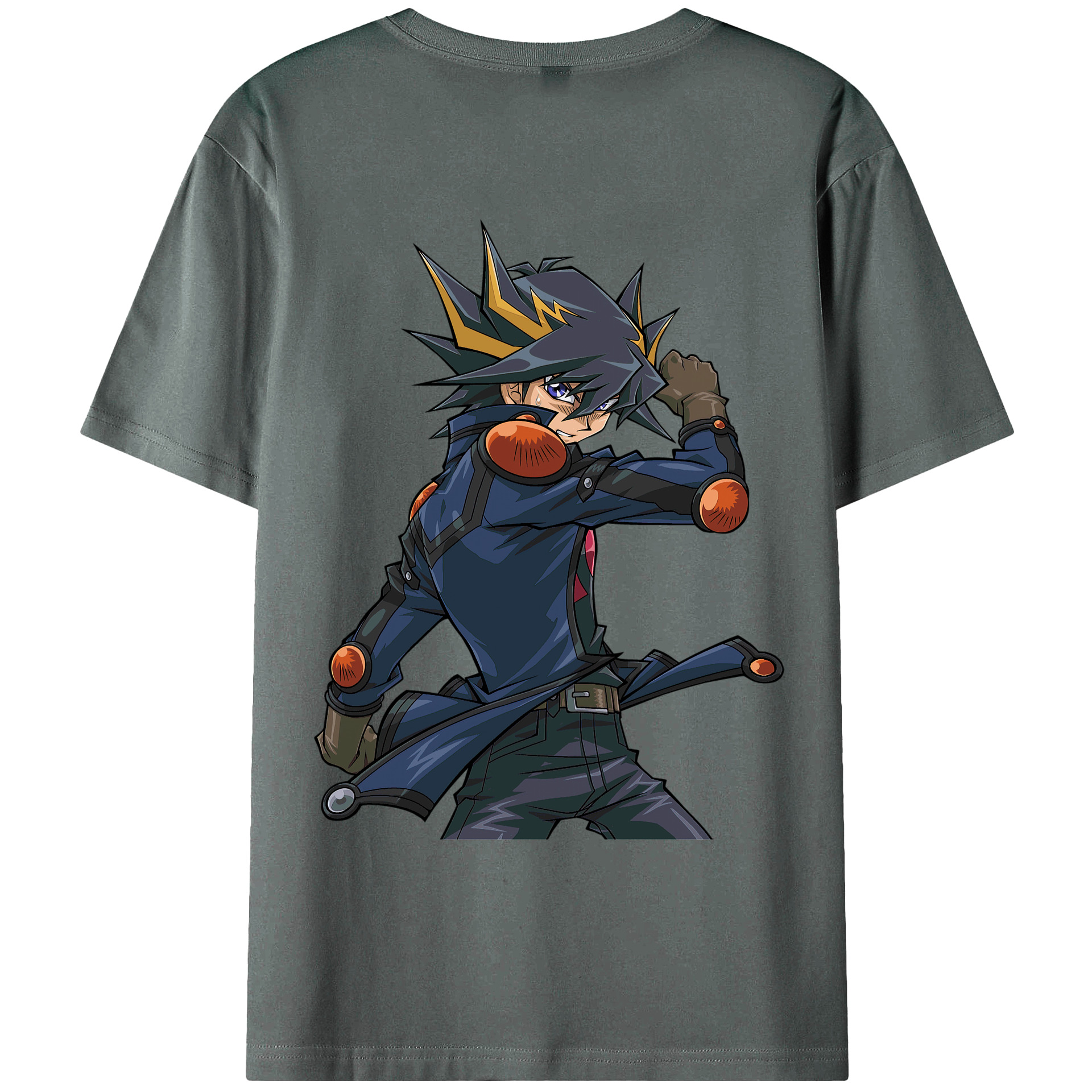（画像用） 遊☆戯☆王 Yu-Gi-Oh! 綿100％ メンズ半袖Tシャツ（バックプリント） 通気性